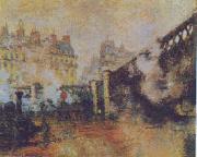 Claude Monet The Pont de l Europe, St Lazare Station France oil painting reproduction